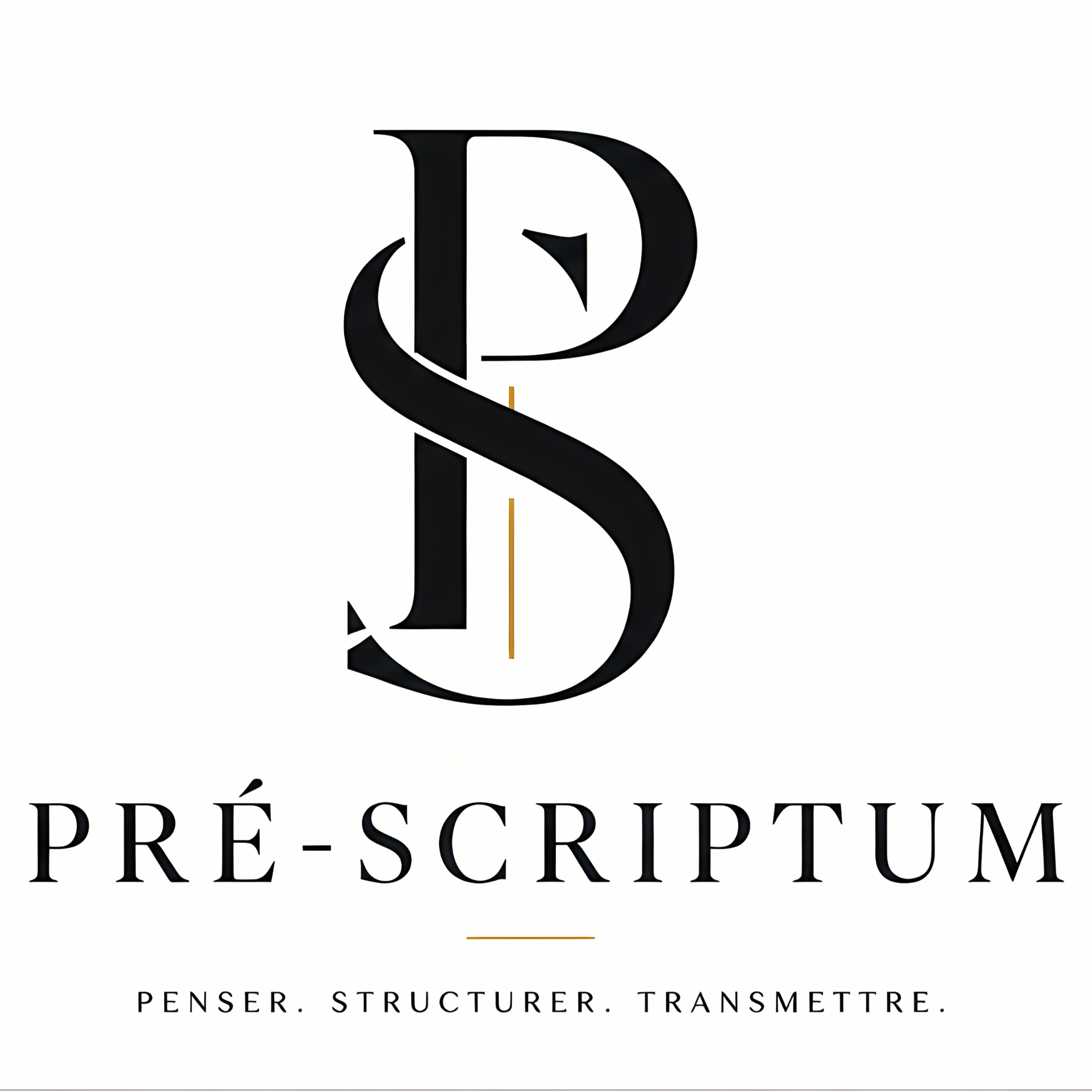 Monogramme et signature PRÉ-SCRIPTUM